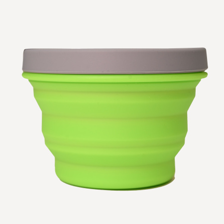 Миска складная GORAA Silicone Cup 0.5L (GreenGrass/Grey; 500мл)